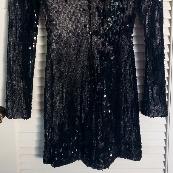 Elizabeth and James Siggy Dress black sequins size 6 - Picture 9 of 9